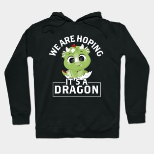 We are hoping its a Dragon Baby Announcement Funny Pregnancy Gift Hoodie